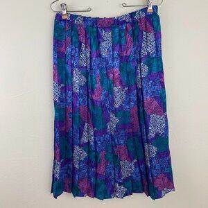 Vintage 80s Pleated Midi Skirt